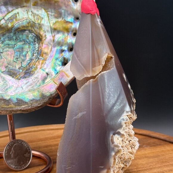 Sugar Druzy Agate Diamond Power Point Tower Geode Crystal - Picture 3 of 8